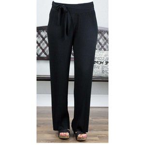 TRIBAL Madilyn Pleated Black Pull On Wide Leg Sz S